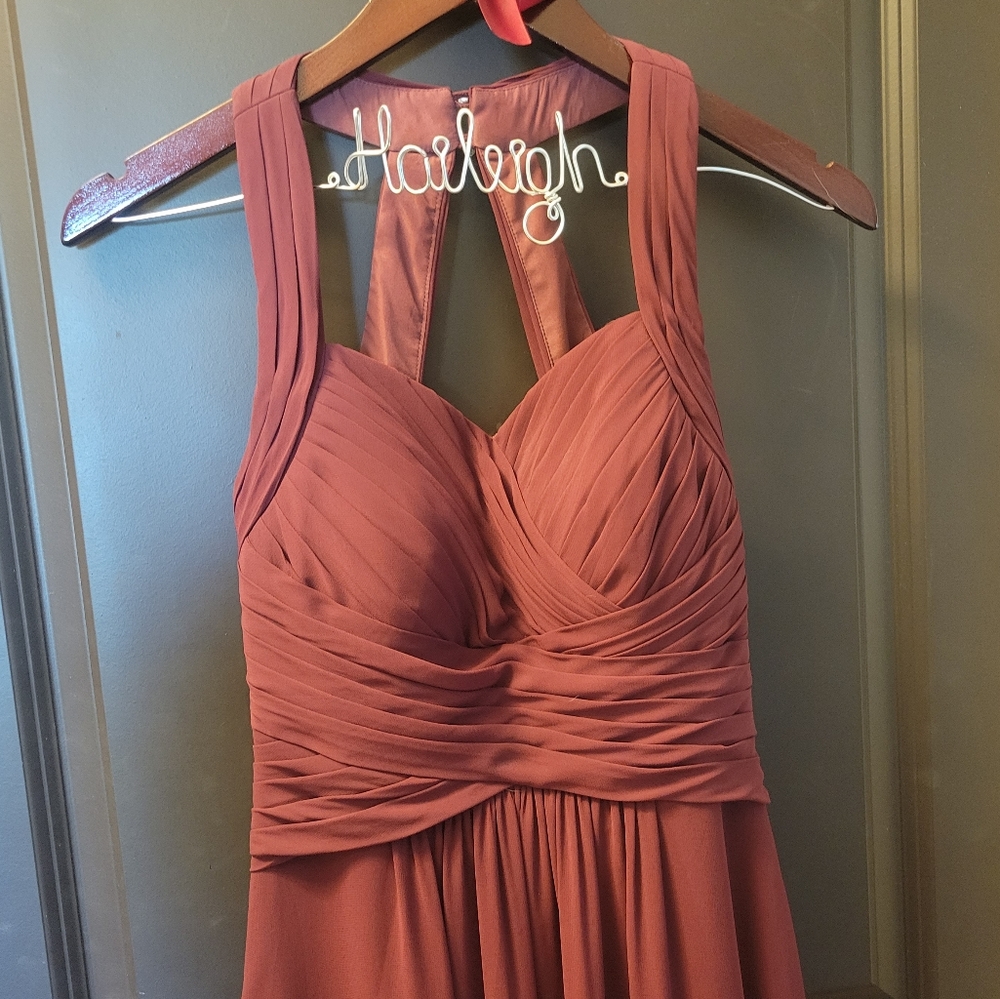 Azazie maroon formal dress- A2